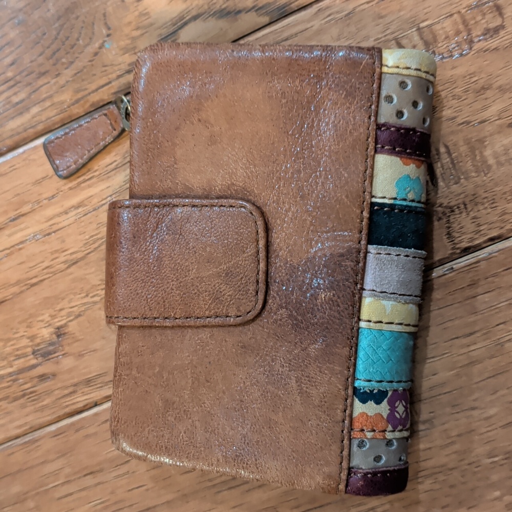 Fossil Emory Patchwork Multicolor Women's Brown A… - image 2